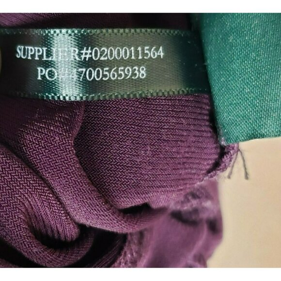 Lauren Ralph Lauren Scoop Neck Dress, Sz 14, Dark Purple, Ruched Sheath Cocktail - Picture 8 of 8